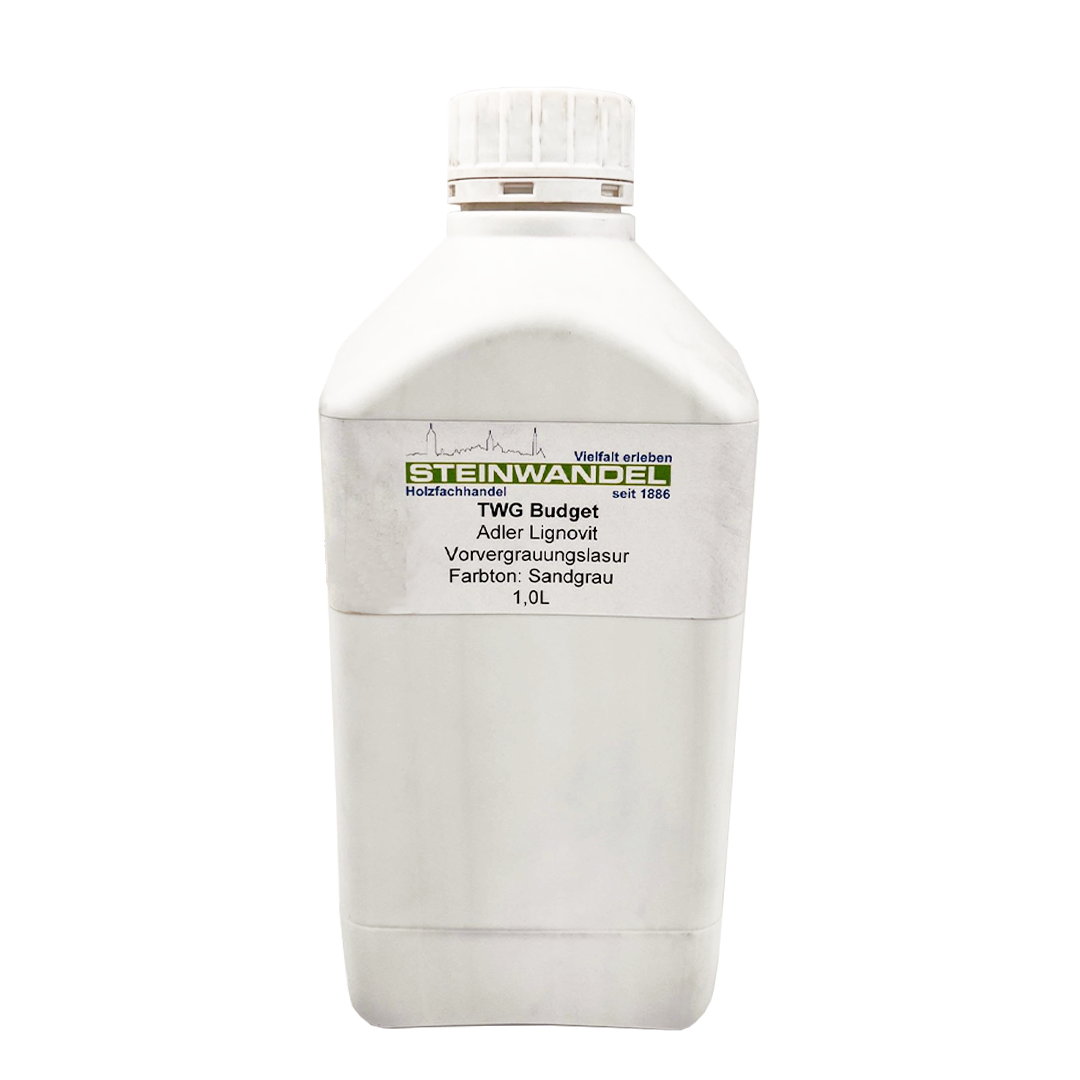 Adler Lignovit Vorvergrauungslasur TWG Budget  Farbe: sandgrau Geb. 1,0 L