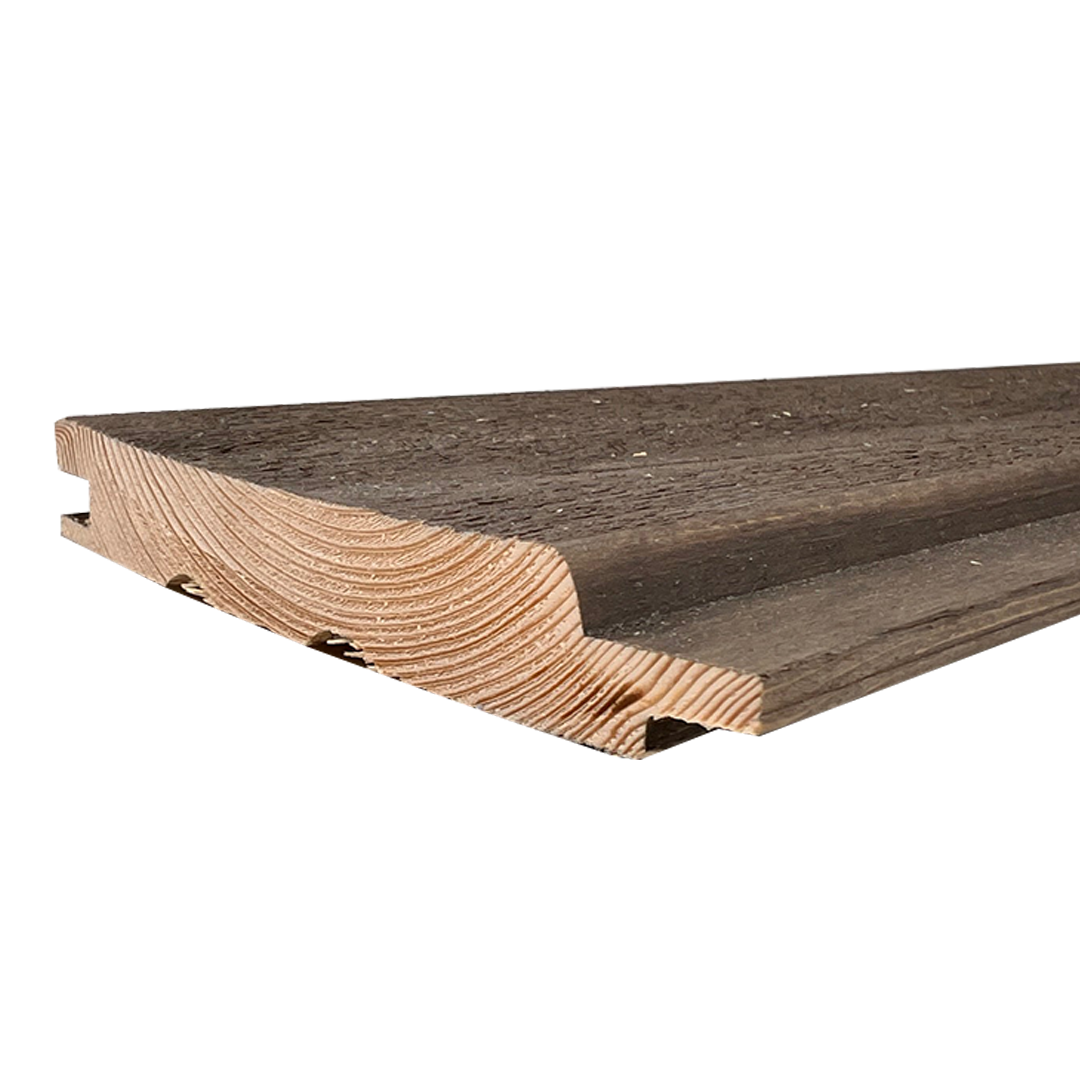 TWG Fassade Budget nord. Fichte Rhombus N+F, 15° schräg Kanten gerundet