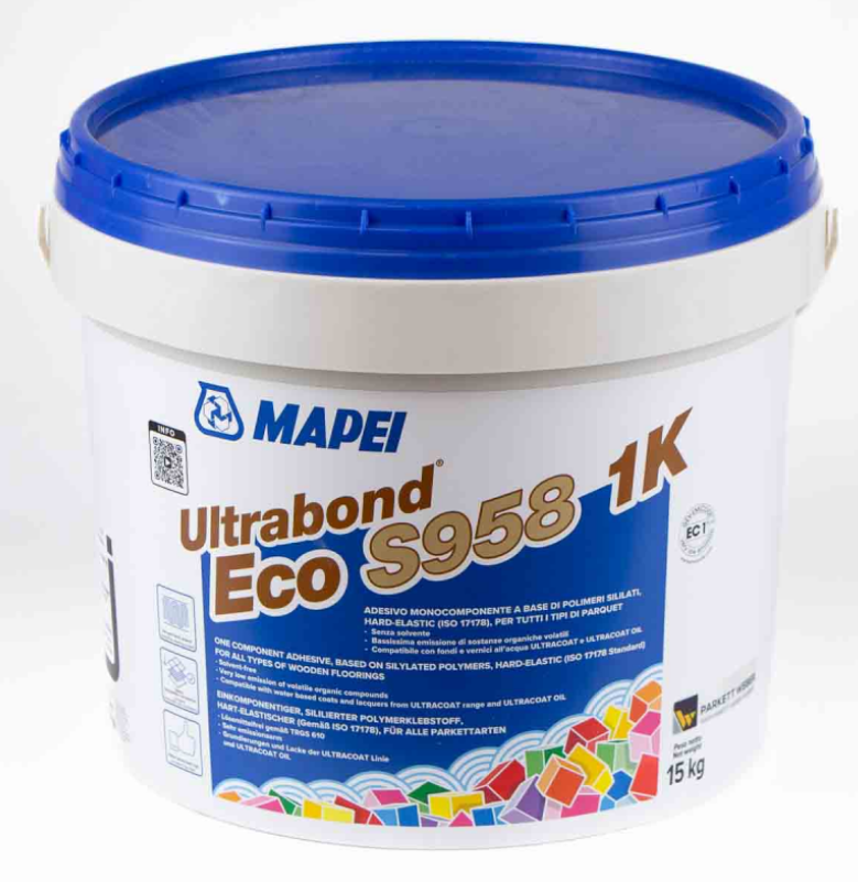 ULTRABOND ECO S958 1K, hart-elastisch SMP Parkettklebstoff 1K, Gebinde 15 kg