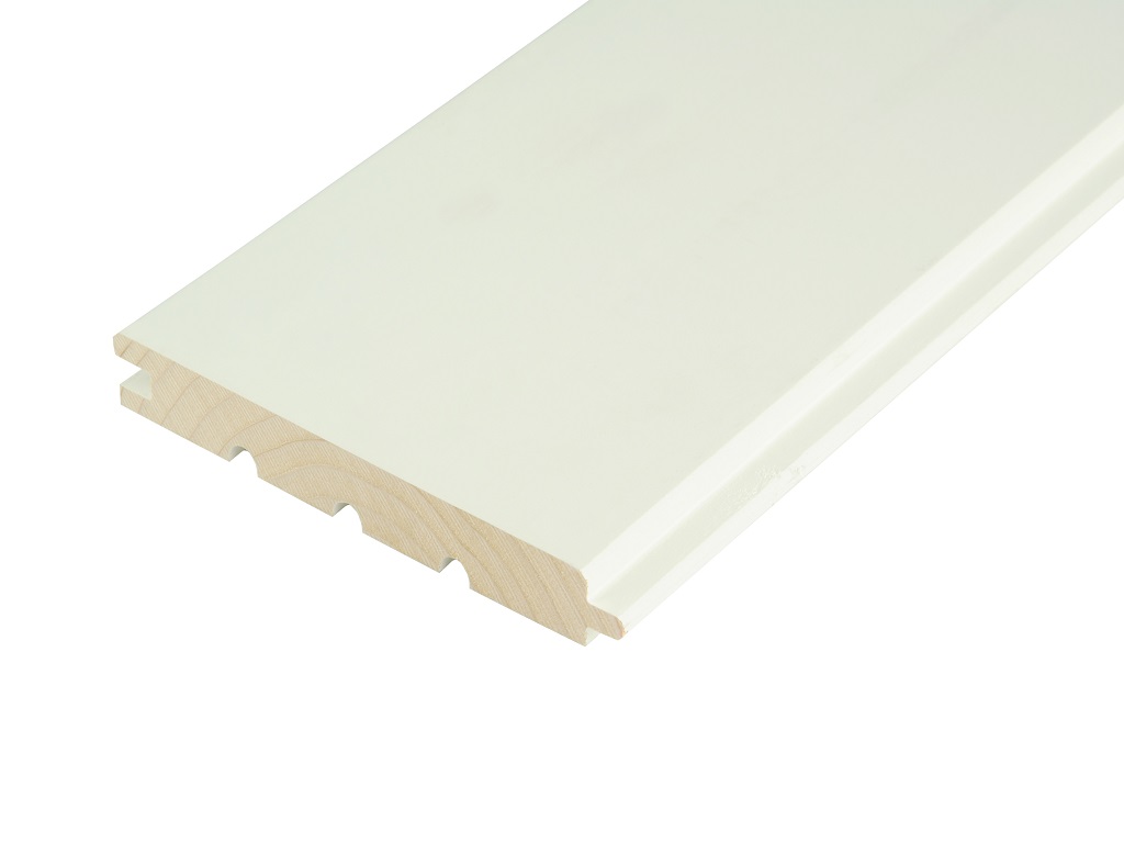 17,95€/ m² Rundkante Fichte Profilholz Profilbretter weiß deckend behandelt 